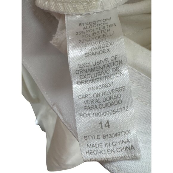 Democracy Womens White Ankle-Length Jeans With "Ab" Technology Size 14 SKU 8222 - Picture 9 of 9